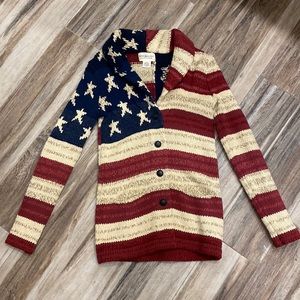 Ralph Lauren flag cardigan sweater
